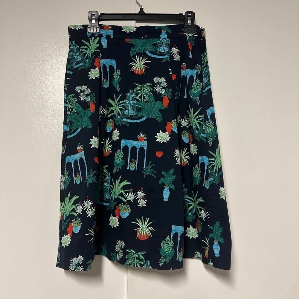 Ann Taylor Factory Garden/Plant-Print Skirt Size 4p